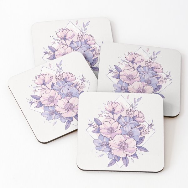 Item preview, Pink and blue flowers designed and sold by MendaciousMina.