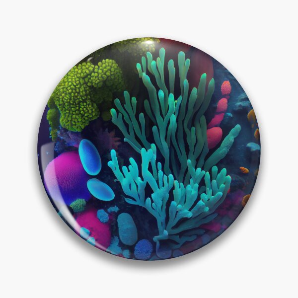 Item preview, Luminous Abyss: Abstract Bioluminescent Coral designed and sold by ShadowAndSlate.