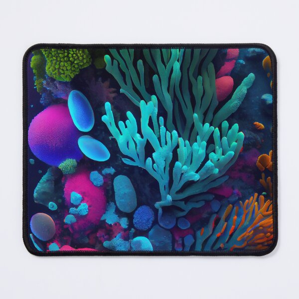 Item preview, Luminous Abyss: Abstract Bioluminescent Coral designed and sold by ShadowAndSlate.