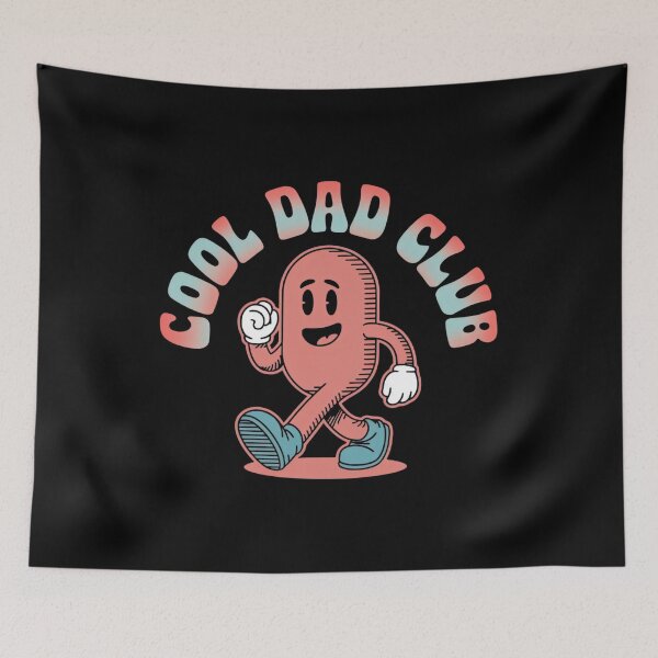 Item preview, Cool Dad Club – Retro Rubber Hose Cartoon with Psychedelic Wavy Text designed and sold by ARTReMi.