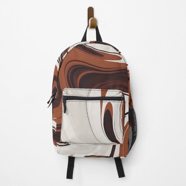 Item preview, Groovy Retro Liquid Swirl Fluid Wavy Pattern Dark Auburn designed and sold by Prints and Lifestyle.