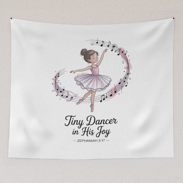 Item preview, Tiny Dancer in His Joy – Minimalist Christian Ballerina Art designed and sold by jubileejungle.