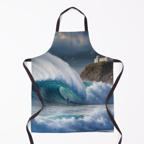 Item preview, Nazaré, Portugal: Towering Waves by the Red Lighthouse designed and sold by LSVart.