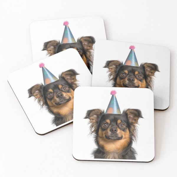 Item preview, Cute Tibetan Spaniel dog with Party Hat Birthday Celebration designed and sold by LazyOwlStore.