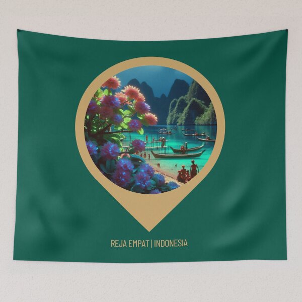 Item preview, Raja Ampat Island 80s Style Photo - Vintage Travel Art for City Lovers and Tourists - Perfect for Clothing & Accessories designed and sold by knalpot-design.