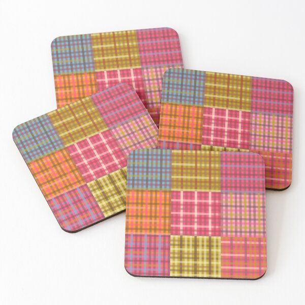 Item preview, Eclectic Gingham Patchwork Colorful Vintage Contemporary Plaid Pattern designed and sold by kierkegaard.