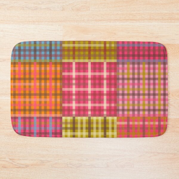 Item preview, Eclectic Gingham Patchwork Colorful Vintage Contemporary Plaid Pattern designed and sold by kierkegaard.