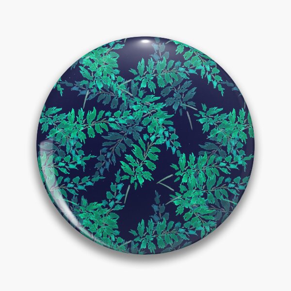 Item preview, Watercolor Seamless Acacia Branch Pattern: Artistic Leaves for Unique Wall Art, Custom Fabrics and Creative Project Elements in Turquoise Colors on the Dark Background designed and sold by SvitlanaSolo.
