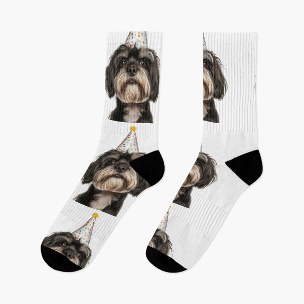 Item preview, Cute Tibetan Terrier dog with Party Hat Birthday Celebration designed and sold by LazyOwlStore.