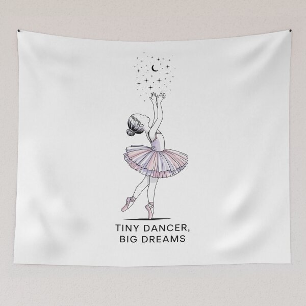 Item preview, Tiny Dancer, Big Dreams – Minimalist Ballet Art for Kids designed and sold by jubileejungle.