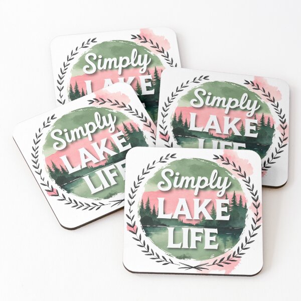 Item preview, Simply Lake Life - Rustic Lakeside Watercolor Design designed and sold by Frame of Mind .