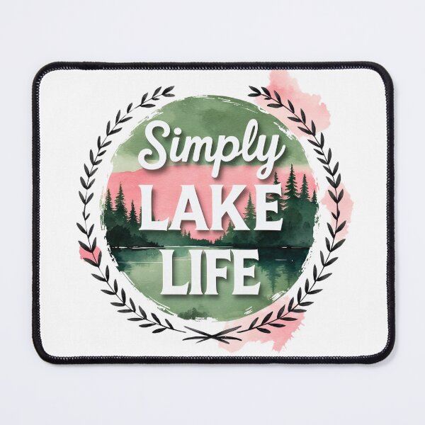 Item preview, Simply Lake Life - Rustic Lakeside Watercolor Design designed and sold by Frame of Mind .