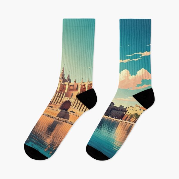 Item preview, Palma de Mallorca at Sunset: La Seu in Golden Light designed and sold by LSVart.