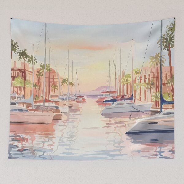 Item preview, Palma de Mallorca Harbour: Sunrise Serenity designed and sold by LSVart.