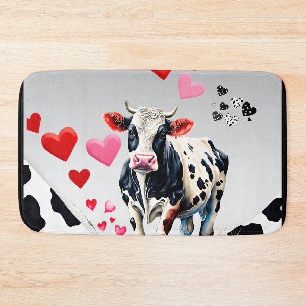 Item preview, Black and White Cow with Hearts designed and sold by Jessielee72.