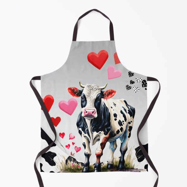 Item preview, Black and White Cow with Hearts designed and sold by Jessielee72.