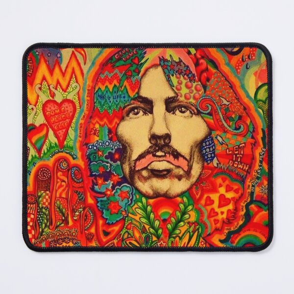 Item preview, George Harrison OM psychedelic colourful pop art pattern designed and sold by Kludoman.