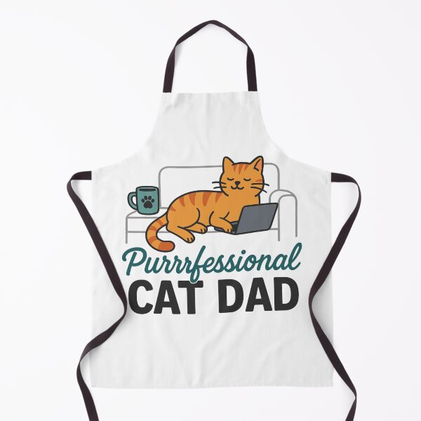 Item preview, Purrrfessional Cat Dad – Funny Laptop Cat Design for Cat Lovers designed and sold by Sandy's Cheeky Studio.