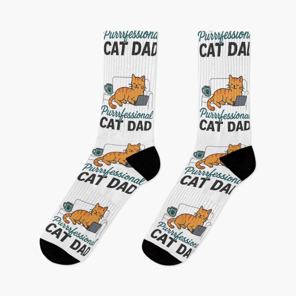 Item preview, Purrrfessional Cat Dad – Funny Laptop Cat Design for Cat Lovers designed and sold by Sandy's Cheeky Studio.