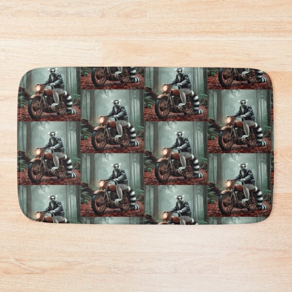 Item preview, lemur and old motorcycle designed and sold by Dogandesighn.