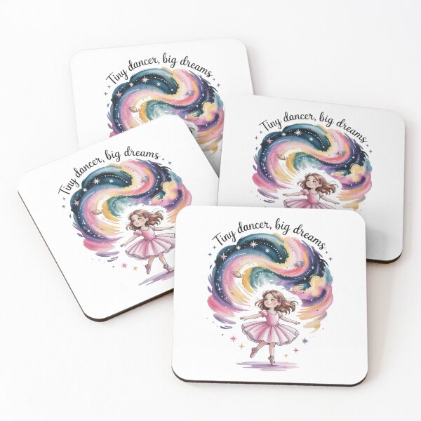 Item preview, Tiny Dancer, Big Dreams – Watercolor Galaxy Ballet Art designed and sold by jubileejungle.