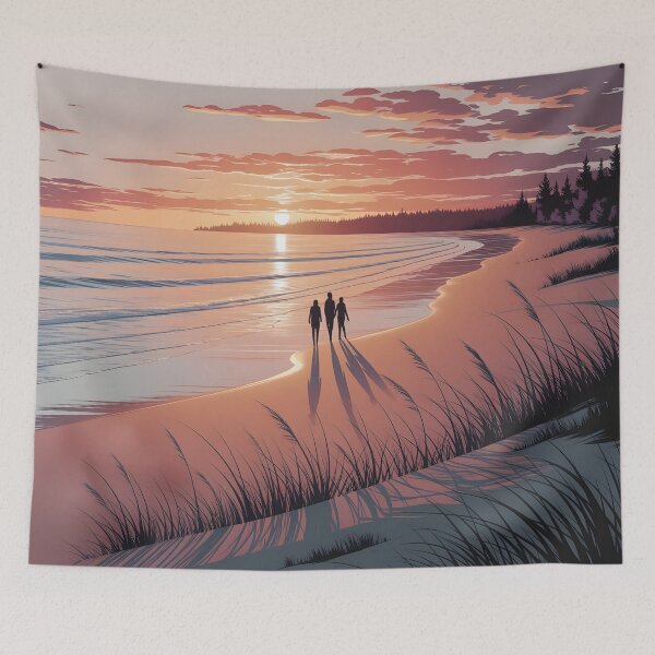Item preview, Parlee Beach, New Brunswick: Amber-Glowing Sunset Shoreline designed and sold by LSVart.