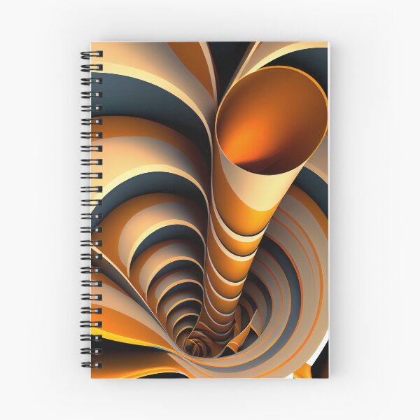 Item preview, Dynamic Vortex: Orange and Grey Abstract Tunnel designed and sold by ShadowAndSlate.