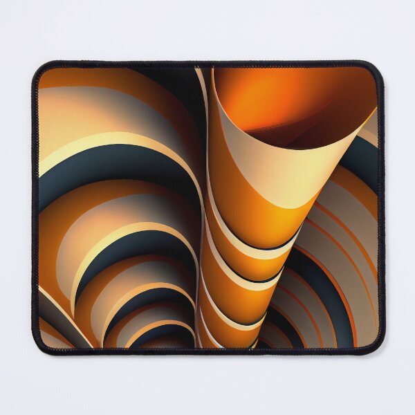 Item preview, Dynamic Vortex: Orange and Grey Abstract Tunnel designed and sold by ShadowAndSlate.