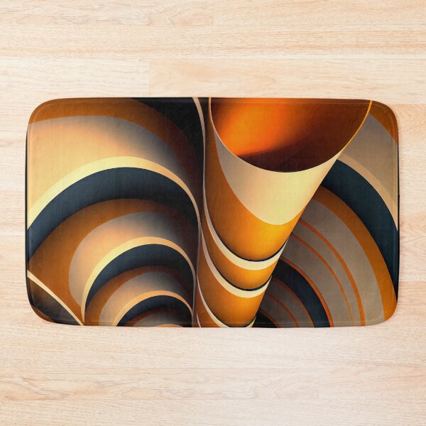 Item preview, Dynamic Vortex: Orange and Grey Abstract Tunnel designed and sold by ShadowAndSlate.