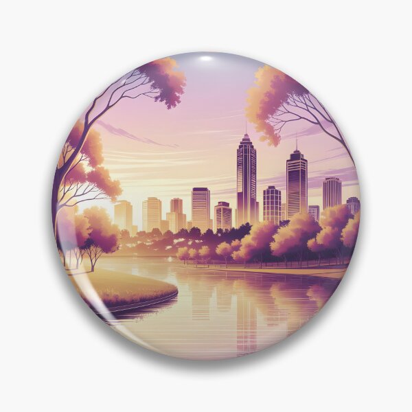 Item preview, Perth from Kings Park: Sunset Cityscape designed and sold by LSVart.