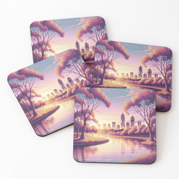 Item preview, Perth from Kings Park: Sunset Cityscape designed and sold by LSVart.