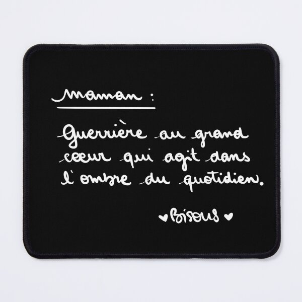 Item preview, Mom: a big-hearted warrior who acts in the shadows of everyday life. Kisses. designed and sold by Le Bureau des Rêves by Lafillequirevaittrop.