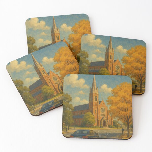 Item preview, Armidale Church and Autumn Street Scene designed and sold by Places On Earth.