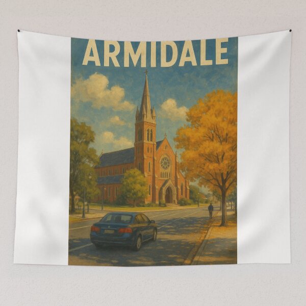 Item preview, Armidale Church and Autumn Street Scene designed and sold by Places On Earth.