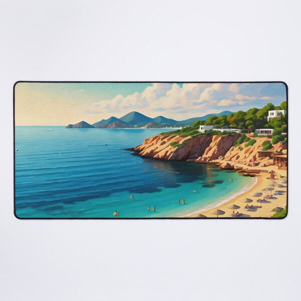 Item preview, Playa de Cala Comte, Ibiza: Golden Late-Afternoon Glow designed and sold by LSVart.