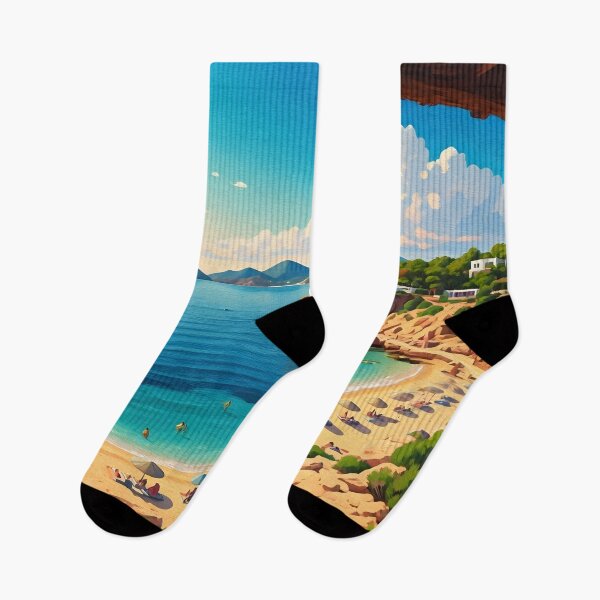 Item preview, Playa de Cala Comte, Ibiza: Golden Late-Afternoon Glow designed and sold by LSVart.