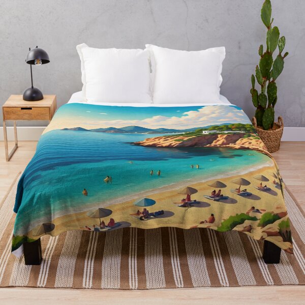 Item preview, Playa de Cala Comte, Ibiza: Golden Late-Afternoon Glow designed and sold by LSVart.