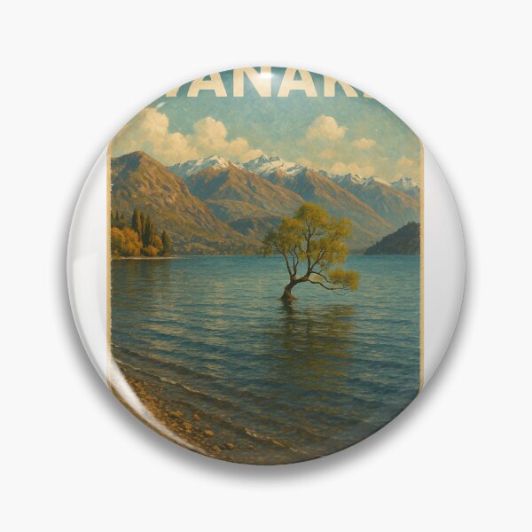 Item preview, Wānaka New Zealand Iconic Tree and Mountains designed and sold by Places On Earth.