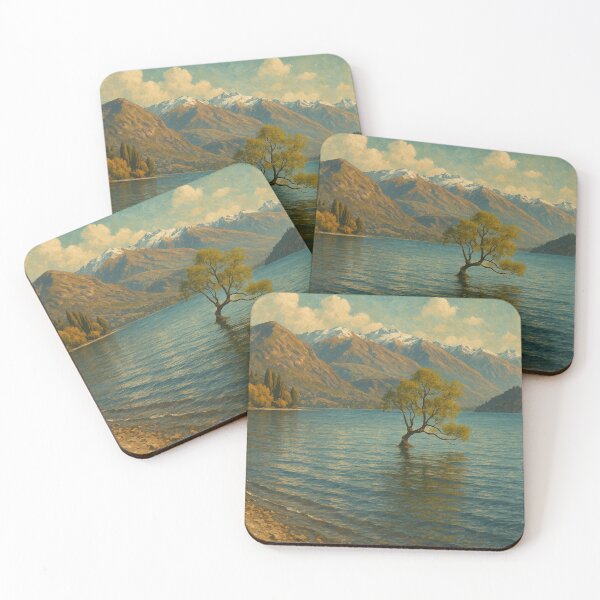 Item preview, Wānaka New Zealand Iconic Tree and Mountains designed and sold by Places On Earth.