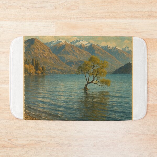 Item preview, Wānaka New Zealand Iconic Tree and Mountains designed and sold by Places On Earth.