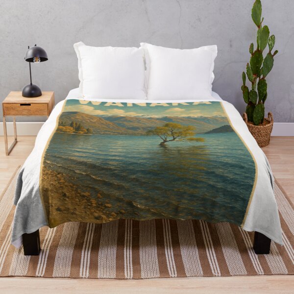 Item preview, Wānaka New Zealand Iconic Tree and Mountains designed and sold by Places On Earth.
