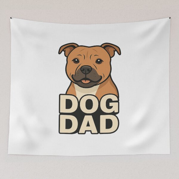 Item preview, Dog Dad – Proud Staffie Companion Design for Dog Lovers designed and sold by Sandy's Cheeky Studio.