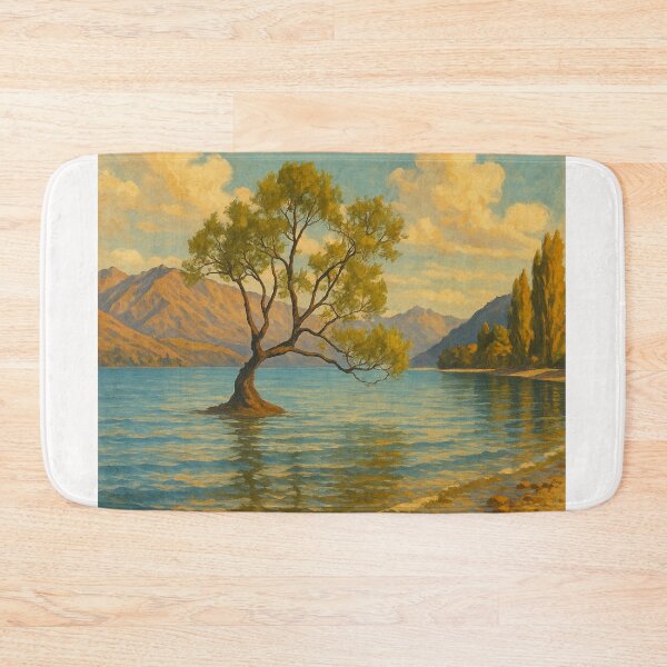 Item preview, Wanaka New Zealand Scenic Tree by the Lake designed and sold by Places On Earth.