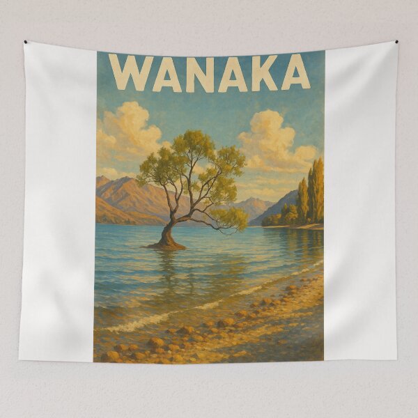 Item preview, Wanaka New Zealand Scenic Tree by the Lake designed and sold by Places On Earth.