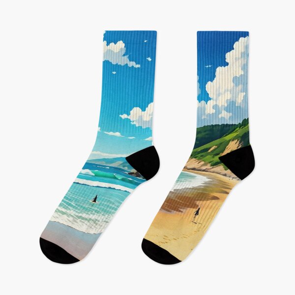 Item preview, Playa de Laga, Basque Country: Surfer’s Golden-Sand Splendor designed and sold by LSVart.