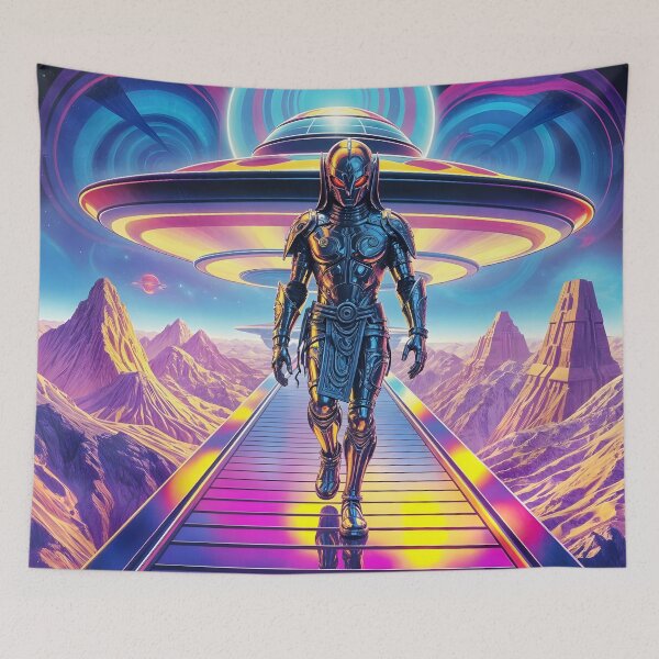 Item preview, Psychedelic Anunnaki Exiting UFO designed and sold by DMT-FM.