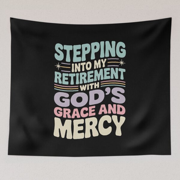 Item preview, Stepping Into My Retirement With God's Grace And Mercy - This is the perfect gift for a woman stepping into retirement with confidence, grace, and faith in her heart. designed and sold by ZyziowskyArt.