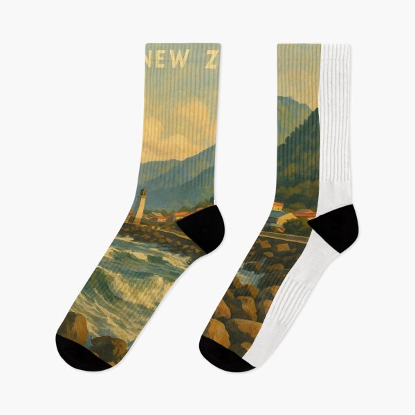 Item preview, Greymouth New Zealand Waves and Seaside Town designed and sold by Places On Earth.