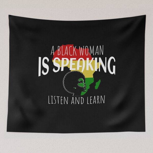 Item preview, A Black Woman Is Speaking designed and sold by Furahisha.