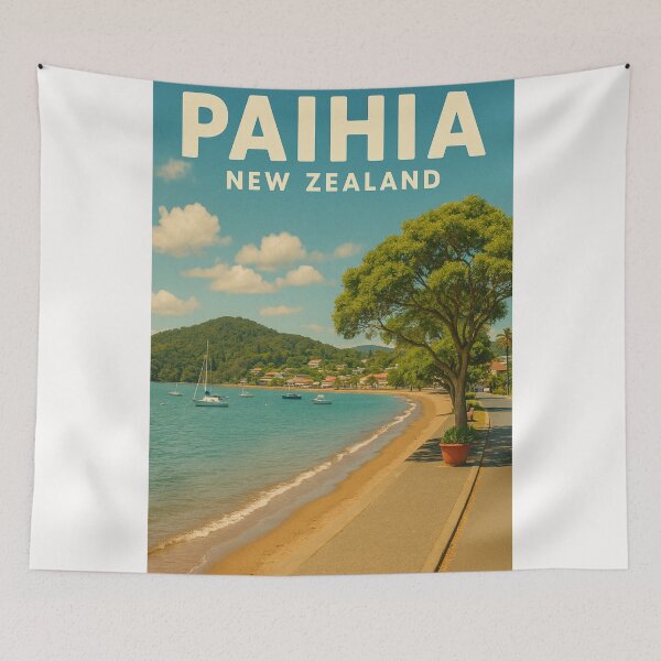 Item preview, Paihia Bay of Islands Shoreline and Boats designed and sold by Places On Earth.